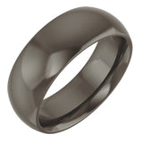 Titanium 7 mm Comfort-Fit Half Round Band Size 7.5
