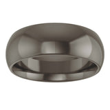 Titanium 7 mm Comfort-Fit Half Round Band Size 7.5