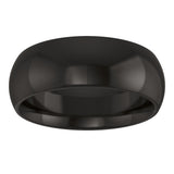 Zirconium 7 mm Comfort-Fit Half Round Band Size 7