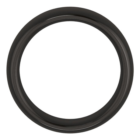 Zirconium 7 mm Comfort-Fit Half Round Band