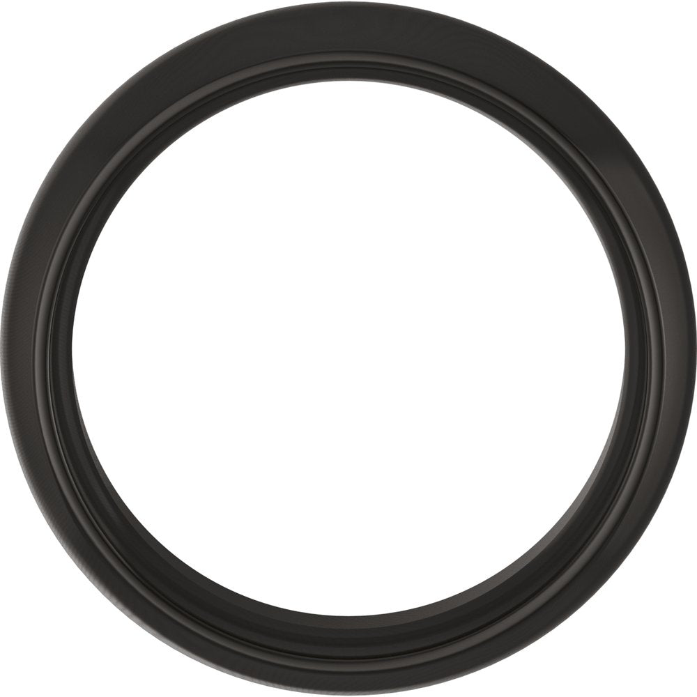 Zirconium 7 mm Comfort-Fit Half Round Band Size 7