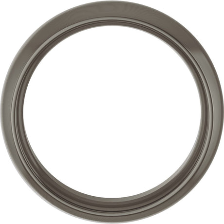 Titanium 7 mm Comfort-Fit Half Round Band Size 7.5