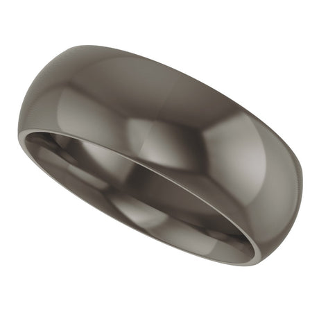 Titanium 7 mm Comfort-Fit Half Round Band Size 7