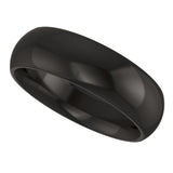 Zirconium 6 mm Comfort-Fit Half Round Band Size 7