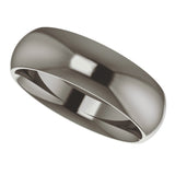 Titanium 6 mm Comfort-Fit Half Round Band