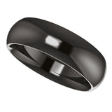 Zirconium 6 mm Comfort-Fit Half Round Band Size 7