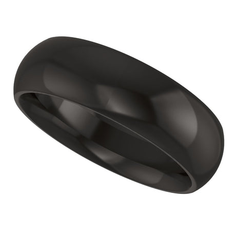 Zirconium 6 mm Comfort-Fit Half Round Band Size 7