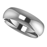 Cobalt 6 mm Comfort-Fit Half Round Band Size 7