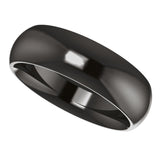 Zirconium 6 mm Comfort-Fit Half Round Band