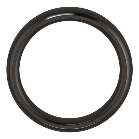 Zirconium 6 mm Comfort-Fit Half Round Band