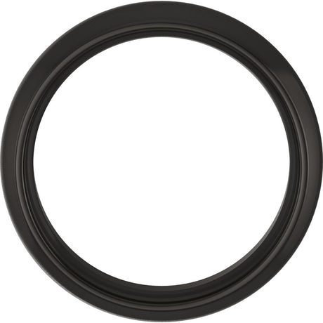 Zirconium 6 mm Comfort-Fit Half Round Band Size 7
