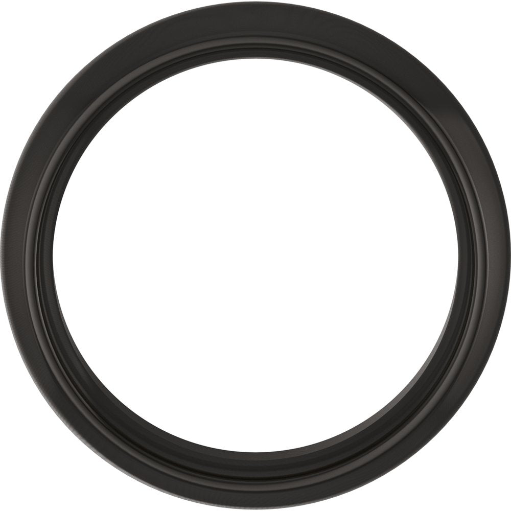 Zirconium 6 mm Comfort-Fit Half Round Band Size 7