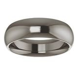 Titanium 6 mm Comfort-Fit Half Round Band