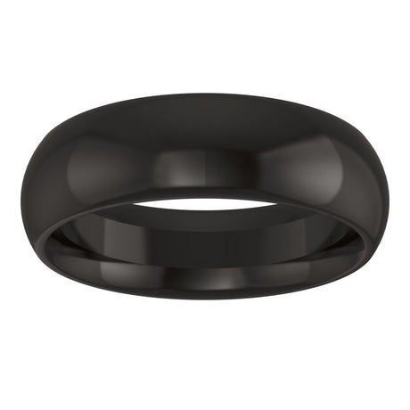 Zirconium 6 mm Comfort-Fit Half Round Band Size 7