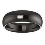 Zirconium 6 mm Comfort-Fit Half Round Band