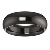 Zirconium 6 mm Comfort-Fit Half Round Band Size 7