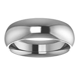 Cobalt 6 mm Comfort-Fit Half Round Band Size 7.5
