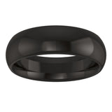 Zirconium 6 mm Comfort-Fit Half Round Band Size 7
