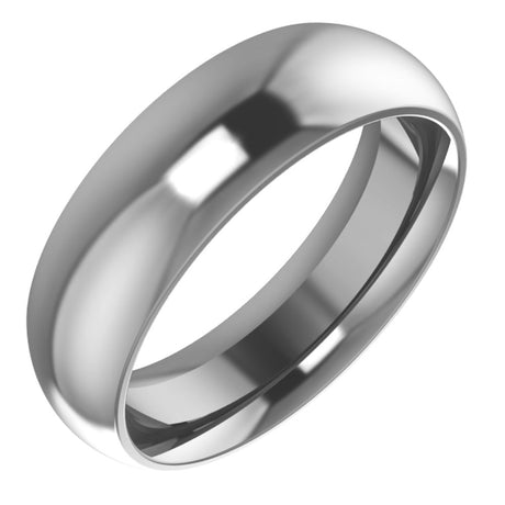Cobalt 6 mm Comfort-Fit Half Round Band Size 7.5