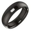Zirconium 6 mm Comfort-Fit Half Round Band Size 7.5