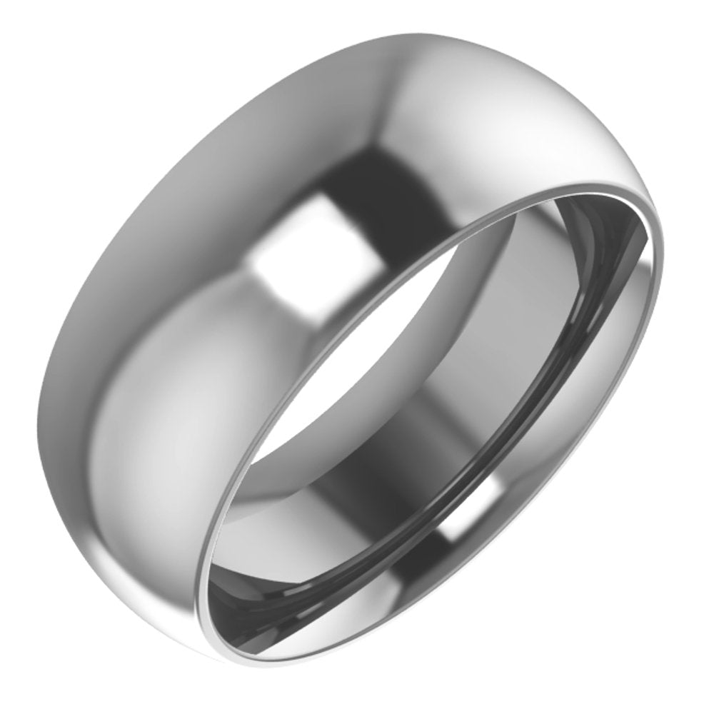 Cobalt 8 mm Comfort-Fit Half Round Band Size 8.5