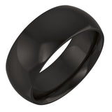 Zirconium 8 mm Comfort-Fit Half Round Band Size 7