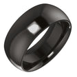 Zirconium 8 mm Comfort-Fit Half Round Band Size 7