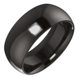 Zirconium 8 mm Comfort-Fit Half Round Band Size 7