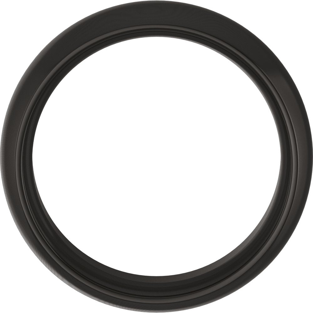 Zirconium 8 mm Comfort-Fit Half Round Band Size 7
