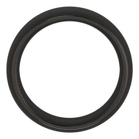 Zirconium 8 mm Comfort-Fit Half Round Band