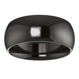 Zirconium 8 mm Comfort-Fit Half Round Band Size 7