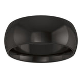 Zirconium 8 mm Comfort-Fit Half Round Band Size 7