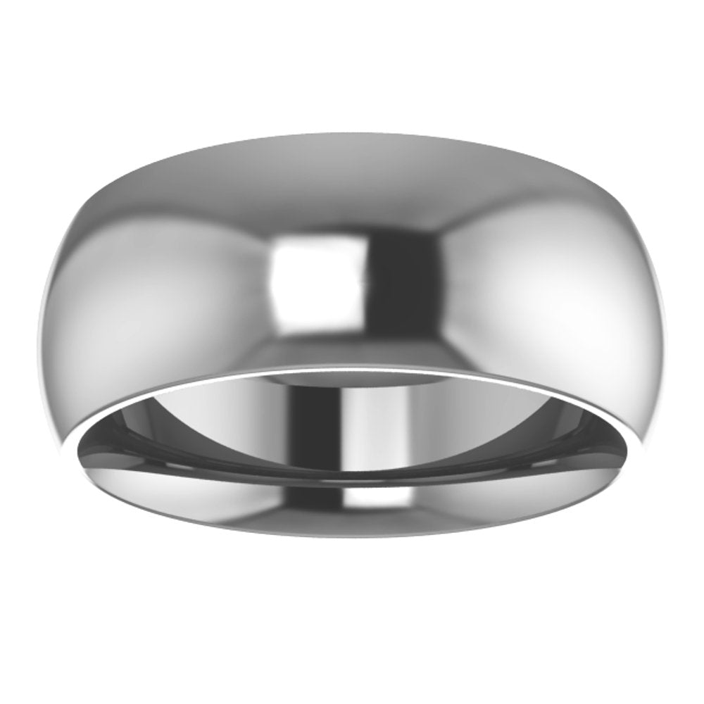 Cobalt 8 mm Comfort-Fit Half Round Band Size 8.5