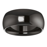 Zirconium 8 mm Comfort-Fit Half Round Band