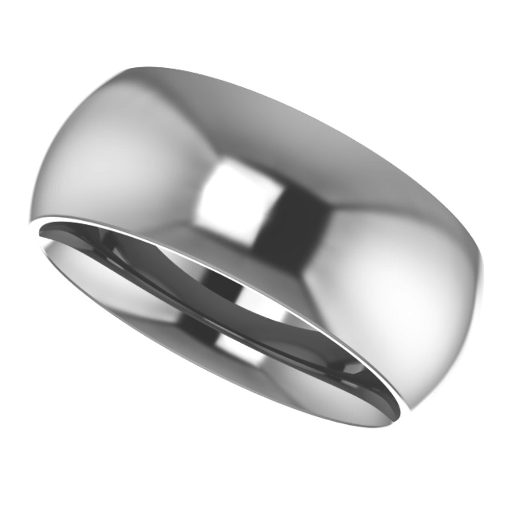 Cobalt 8 mm Comfort-Fit Half Round Band Size 8.5