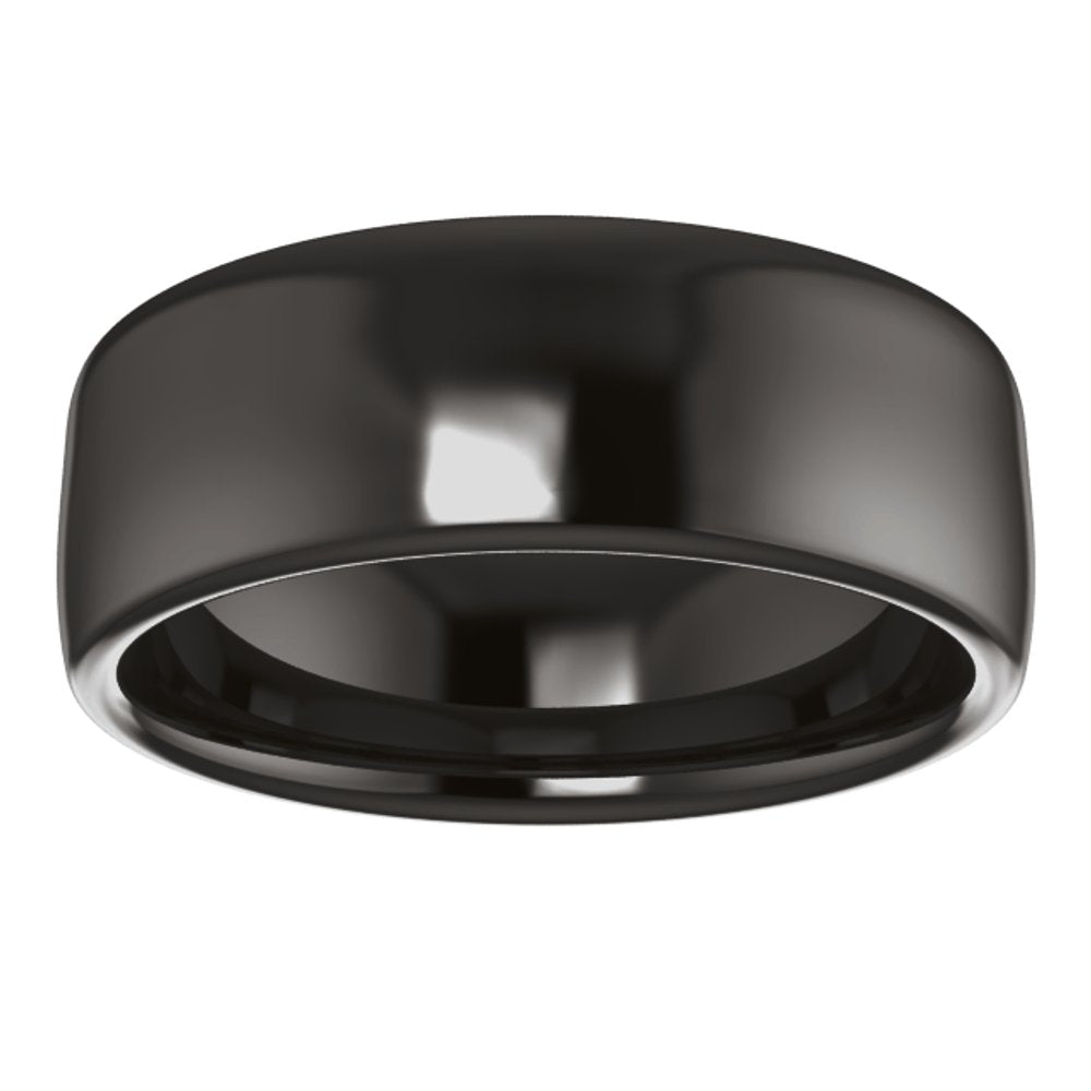 Zirconium 7 mm Comfort-Fit Standard Weight European-Style Band Size 9.5