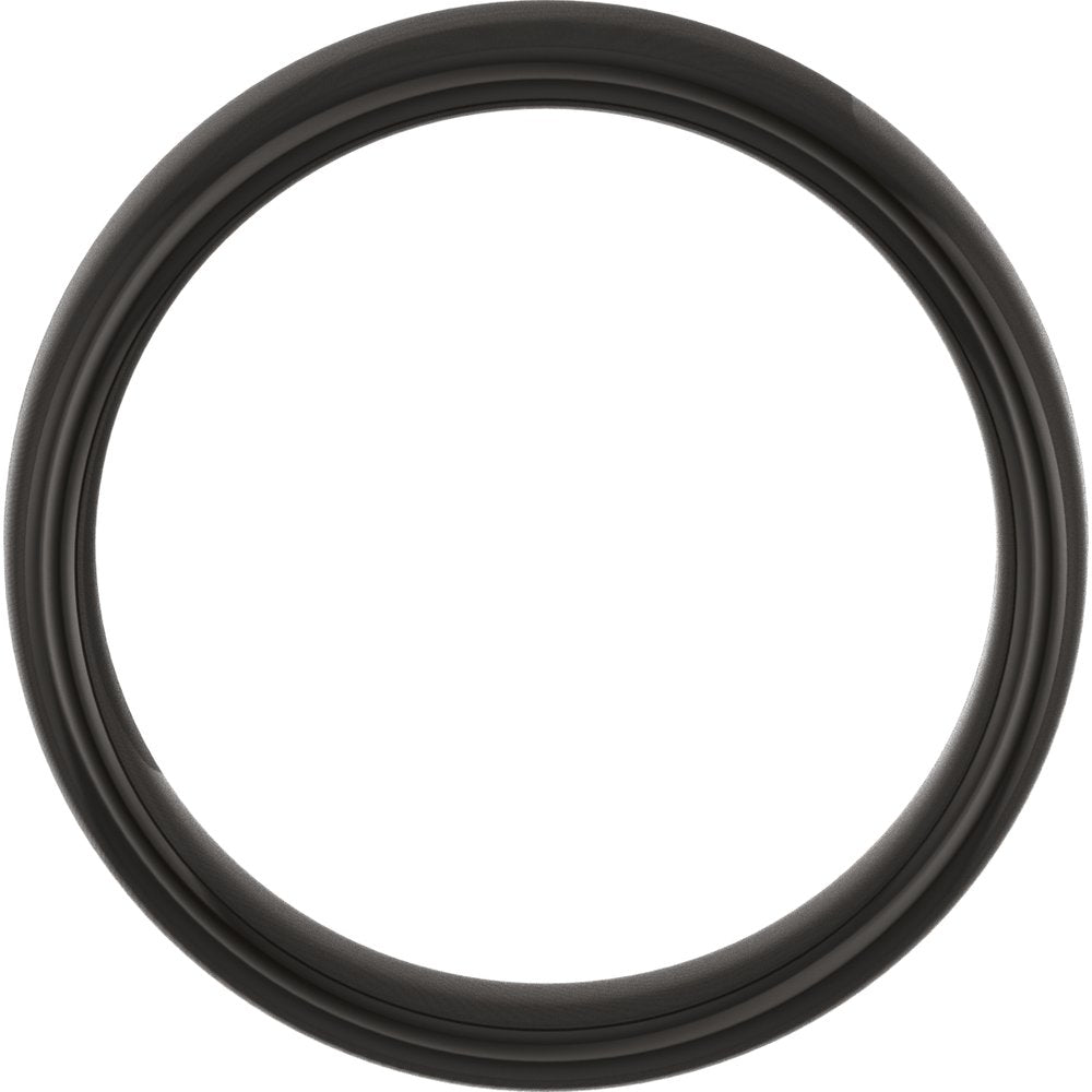 Zirconium 6 mm Comfort-Fit Standard Weight European-Style Band Size 8.5