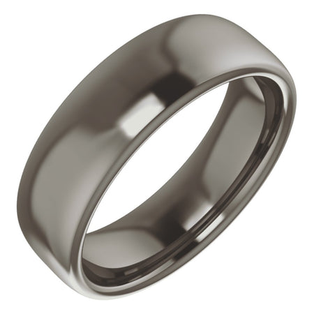 Titanium 6 mm Comfort-Fit Standard Weight European-Style Band Size 8