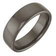 Titanium 6 mm Comfort-Fit Standard Weight European-Style Band Size 8