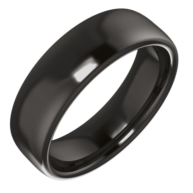 Zirconium 6 mm Comfort-Fit Standard Weight European-Style Band Size 9