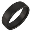 Zirconium 6 mm Comfort-Fit Standard Weight European-Style Band Size 8.5