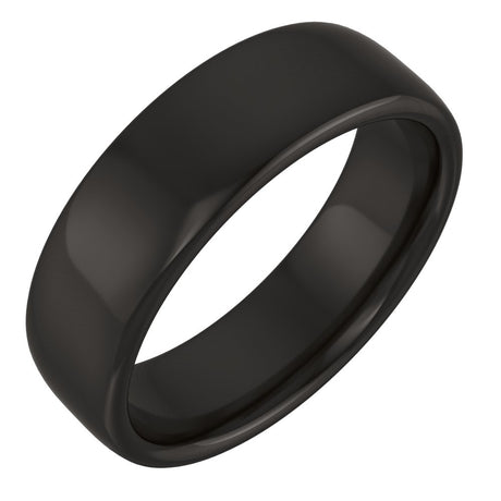 Zirconium 6 mm Comfort-Fit Standard Weight European-Style Band Size 8.5