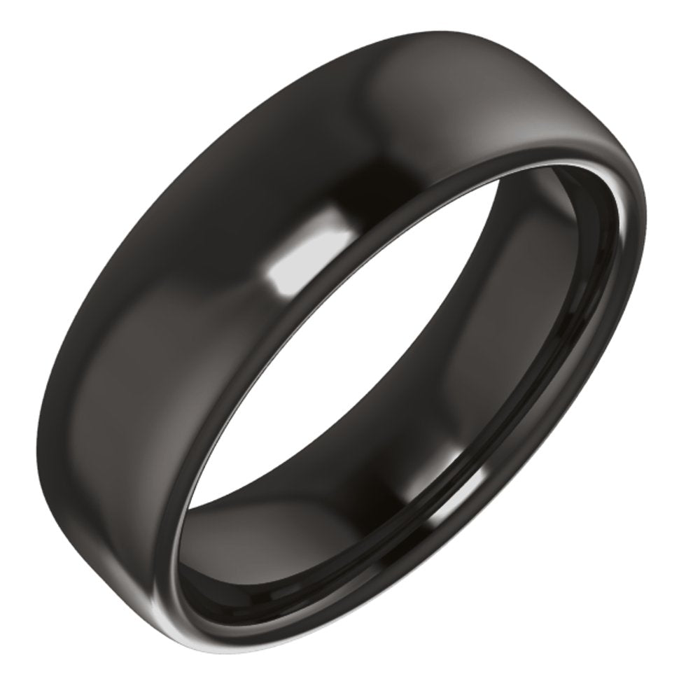 Zirconium 6 mm Comfort-Fit Standard Weight European-Style Band Size 8.5
