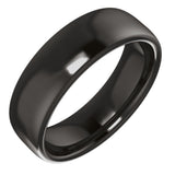 Zirconium 6 mm Comfort-Fit Standard Weight European-Style Band Size 8.5