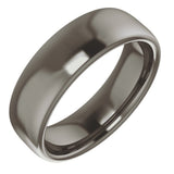 Titanium 6 mm Comfort-Fit Standard Weight European-Style Band Size 8