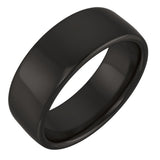 Zirconium 7 mm Comfort-Fit Standard Weight European-Style Band Size 9.5