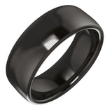 Zirconium 7 mm Comfort-Fit Standard Weight European-Style Band Size 9.5