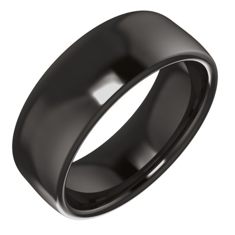 Zirconium 7 mm Comfort-Fit Standard Weight European-Style Band Size 9.5