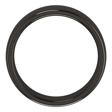 Zirconium 7 mm Comfort-Fit Standard Weight European-Style Band Size 9.5