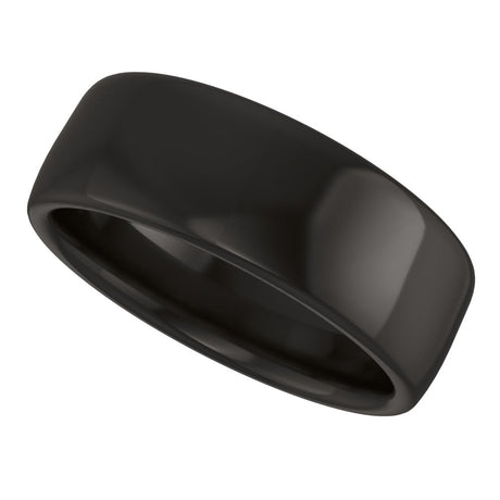 Zirconium 7 mm Comfort-Fit Standard Weight European-Style Band Size 9.5